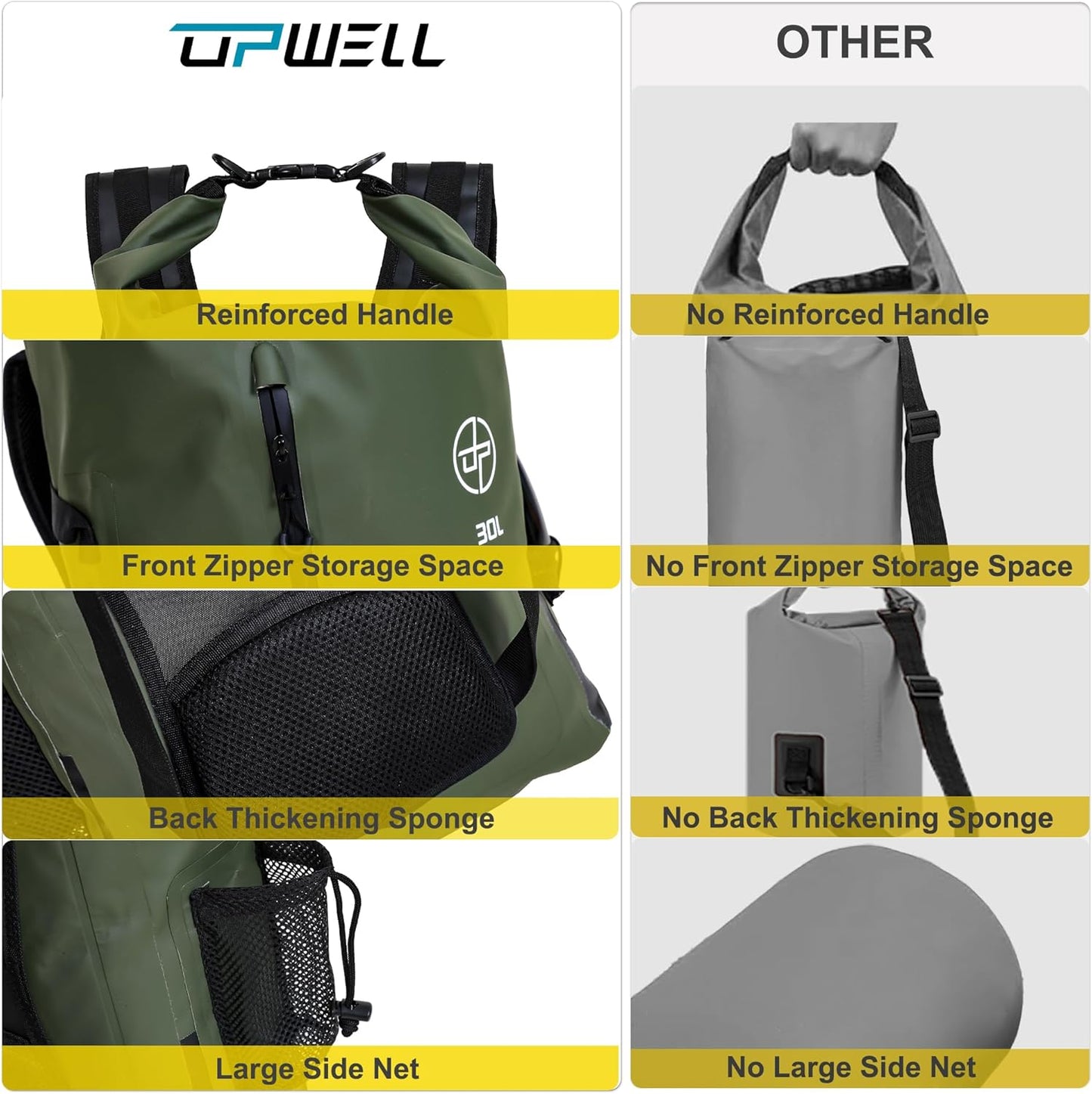 Adventure-Ready 30L Dry Bag – Waterproof & Submersible for All Outdoors