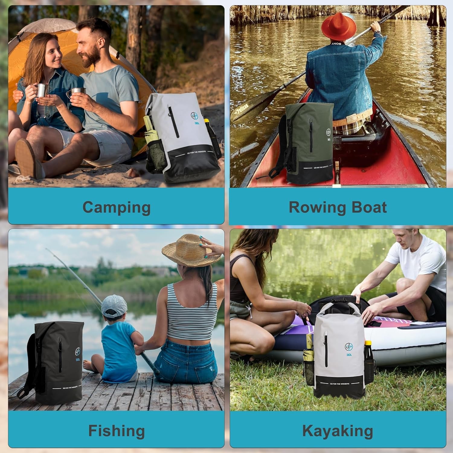 Adventure-Ready 30L Dry Bag – Waterproof & Submersible for All Outdoors